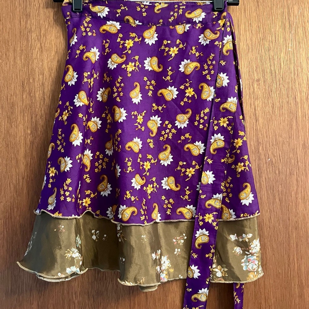 🌼Vintage Boho Reverse Wrap Skirt🌼